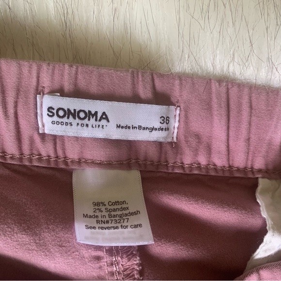 Sonoma Pink Draw String Men’s Bermuda Shorts Size 36 - Picture 3 of 3